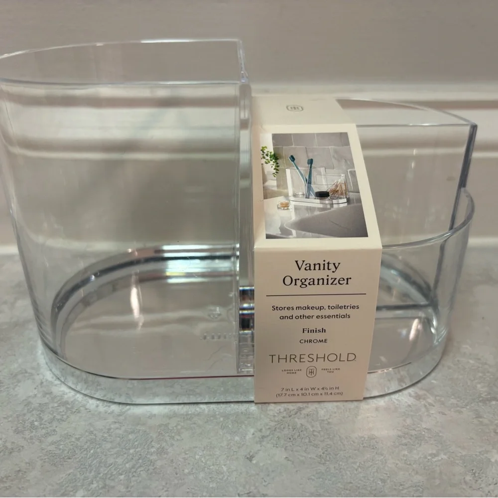 Threshold Chrome and Clear Vanity Organizer